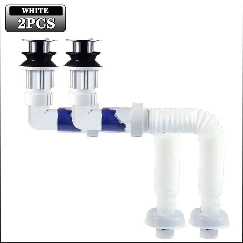 Flip-Top Kitchen Sink Drain Retractable Deodorizing Filter Flexible Downspout Bathroom Sink Anti Clogging Kitchen Accessories