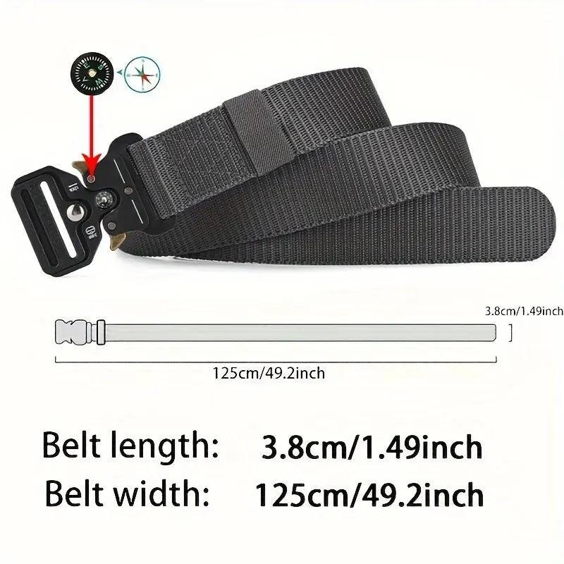 Men's Belt Outdoor Multi Function Compass Belt High Quality Canvas For Nylon Male Luxury Belts Women's Sports Jeans Neutral Belt - E-line.com