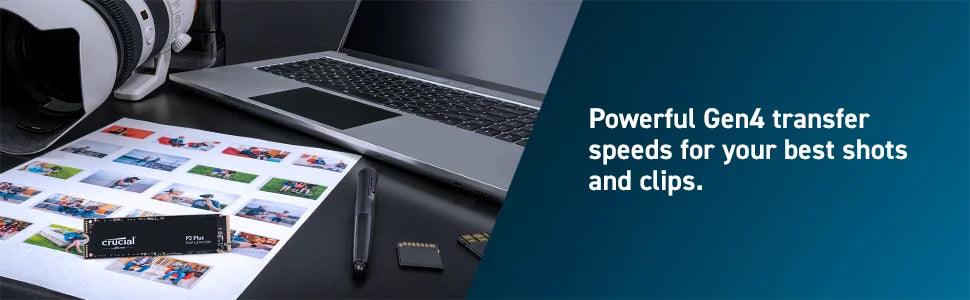 Crucial P3 Plus 2TB 1TB 500GB PCIe Gen4 3D NAND NVMe M.2 2280 SSD, up to 5000MB/s Solid State Drive Disk(OEM Package)