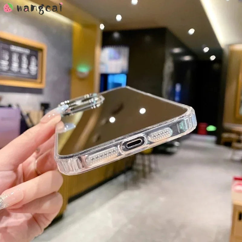 For Realme C67 C65 C55 C53 C51 C35 C33 C30 C25S C25Y C21Y C17 C15 C12 C1 Q5i U1 F9 V23i Phone Case Makeup Mirror Plating Cover