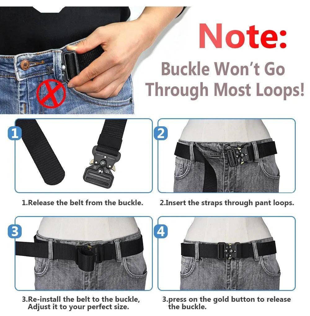 Men's Belt Outdoor Multi Function Compass Belt High Quality Canvas For Nylon Male Luxury Belts Women's Sports Jeans Neutral Belt - E-line.com