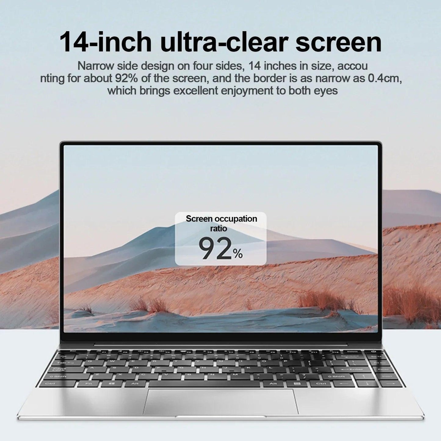 Laptop Intel Pentium N3700 16GB RAM 1024GB SSD Notebook 1920*1080 Resolution Windows 11 Unlock Computer Office Study Gamer PC