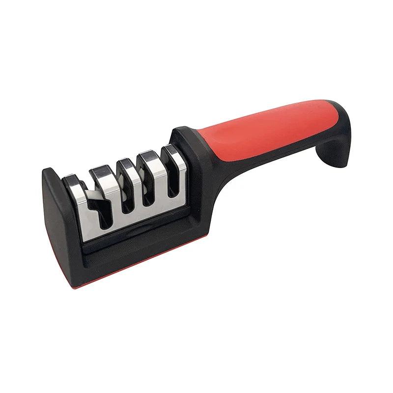 Kitchen 3/4-Segment Knife Sharpener Household Multi-Functional Hand-Held 3/4-Purpose Black Sharpening Stone - E-line.com