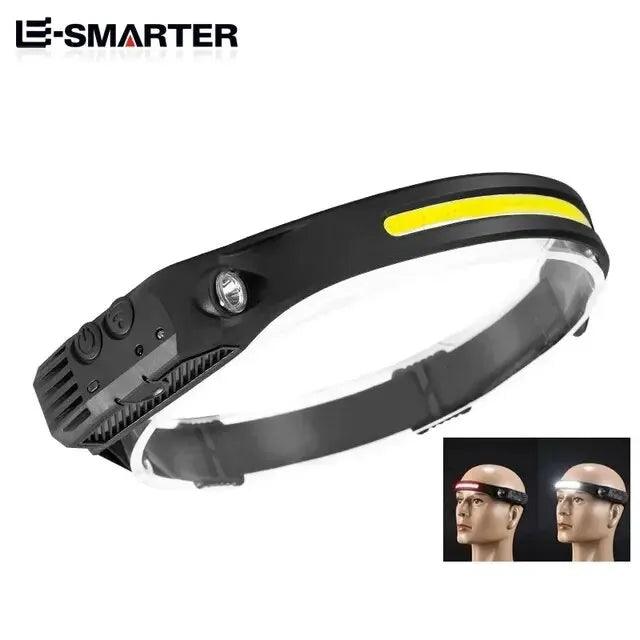 LED Headlamp Sensor Headlight With Built-in Battery Head Flashlight USB Rechargeable Work Light Head Lamp Super Bright Torch - E-line.com