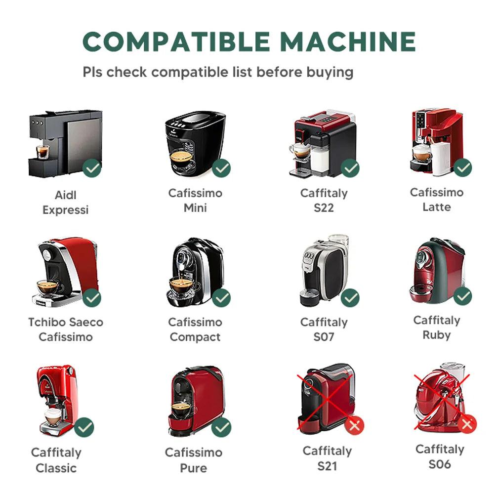 for Tchibo Cafissimo Easy K fee Reusable Coffee Capsule Lov Passione 3 Hearts Coffee Pods Stainless Steel Refill Filters Pod - E-line.com