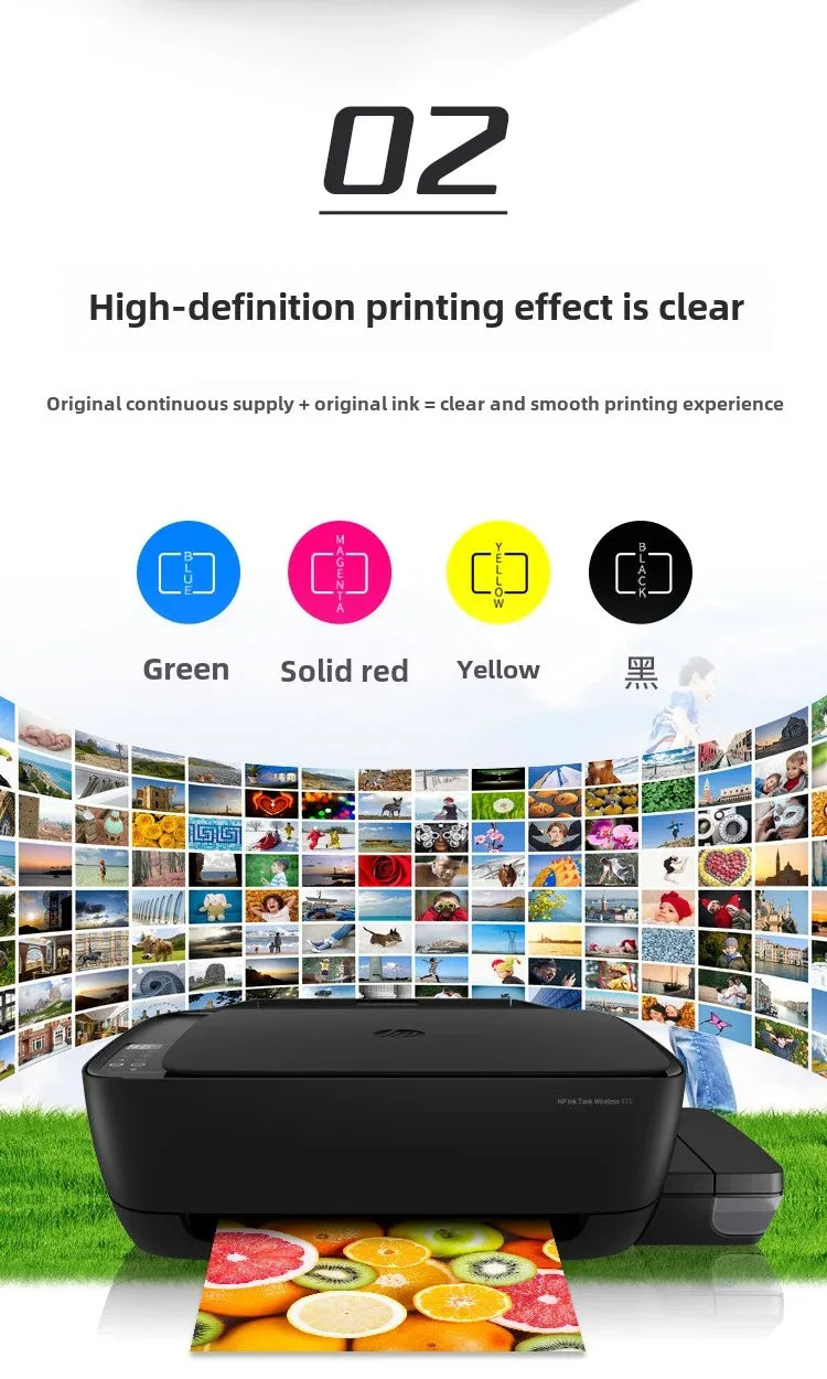 HP Tank415 Original All-in-One Photo Printer Copy Machine Wireless Small A4 Office Home Student Use Compatible with Mac And Wind