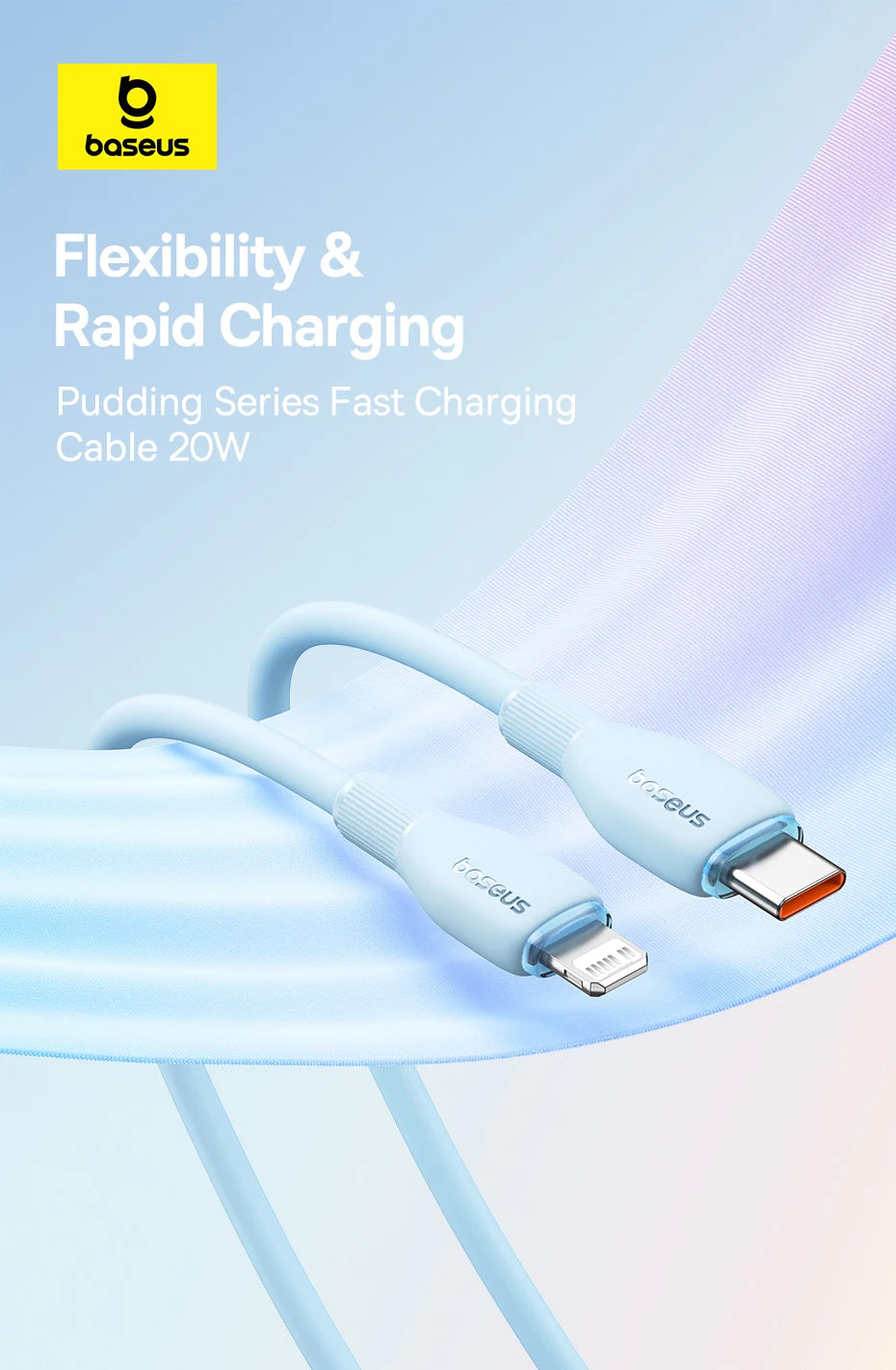 Baseus USB C Cable For IPhone 14 13 12 11 pro Max XS 20W Fast Charging Cable Type C Date Wire For iPad Macbook TPE