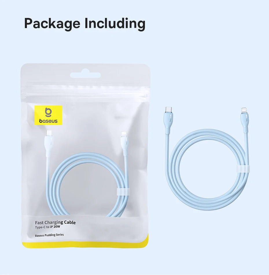 Baseus USB C Cable For IPhone 14 13 12 11 pro Max XS 20W Fast Charging Cable Type C Date Wire For iPad Macbook TPE