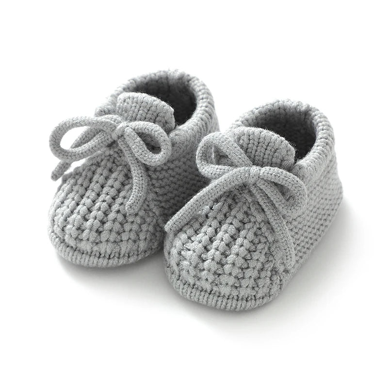 Infant Baby Shoes Knitted Newborn Boys Girl Footwear Fashion Solid Shallow Boots Shallow Kid 0-18M Clothing Accessories Handmade