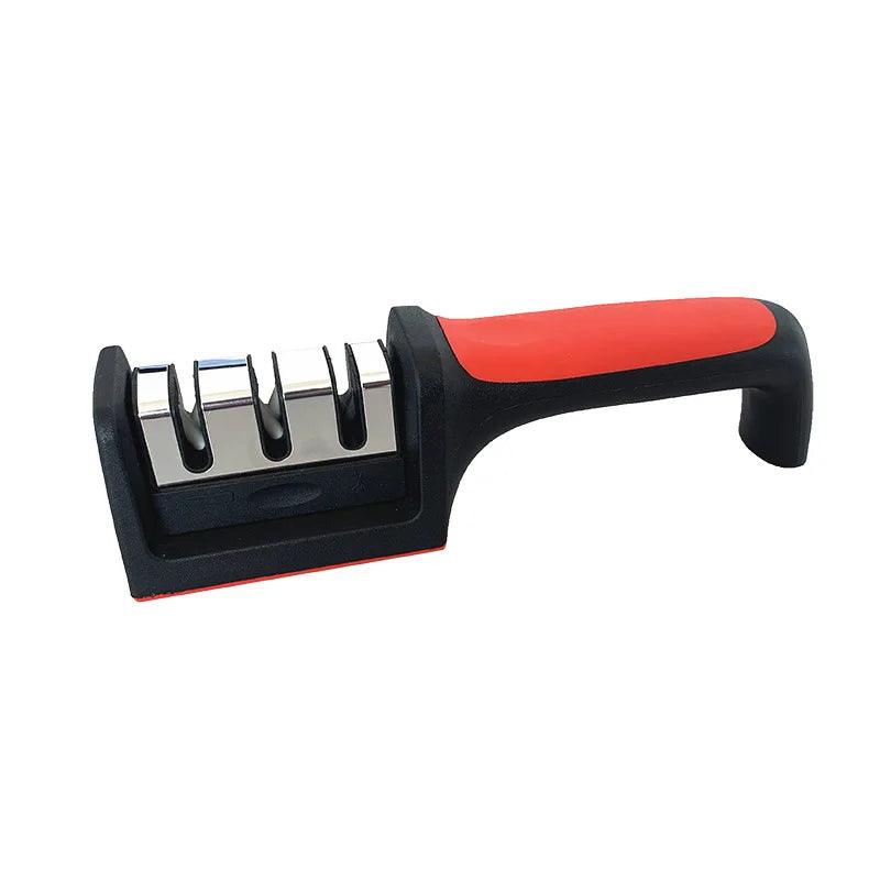 Kitchen 3/4-Segment Knife Sharpener Household Multi-Functional Hand-Held 3/4-Purpose Black Sharpening Stone - E-line.com