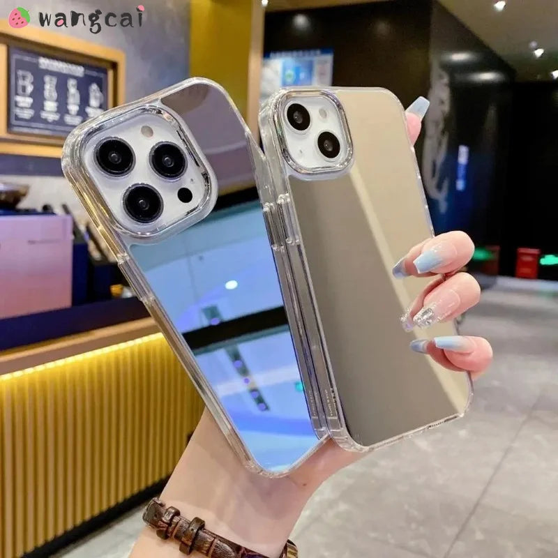 For Realme C67 C65 C55 C53 C51 C35 C33 C30 C25S C25Y C21Y C17 C15 C12 C1 Q5i U1 F9 V23i Phone Case Makeup Mirror Plating Cover