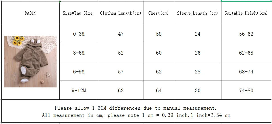 Humor Bear Autumn Cartoon Style Winter Long Sleeve Baby Boys Girls Rompers Toddler Kids Playsuit Jumpsuits Baby Clothes