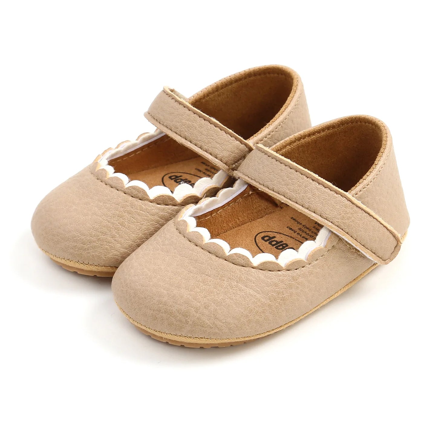 Meckior Baby Girl Shoes Leather Rubber Sole Anti-slip Toddler First Walkers Infant Crib Shoes Newborn Girl New Baby Shoes