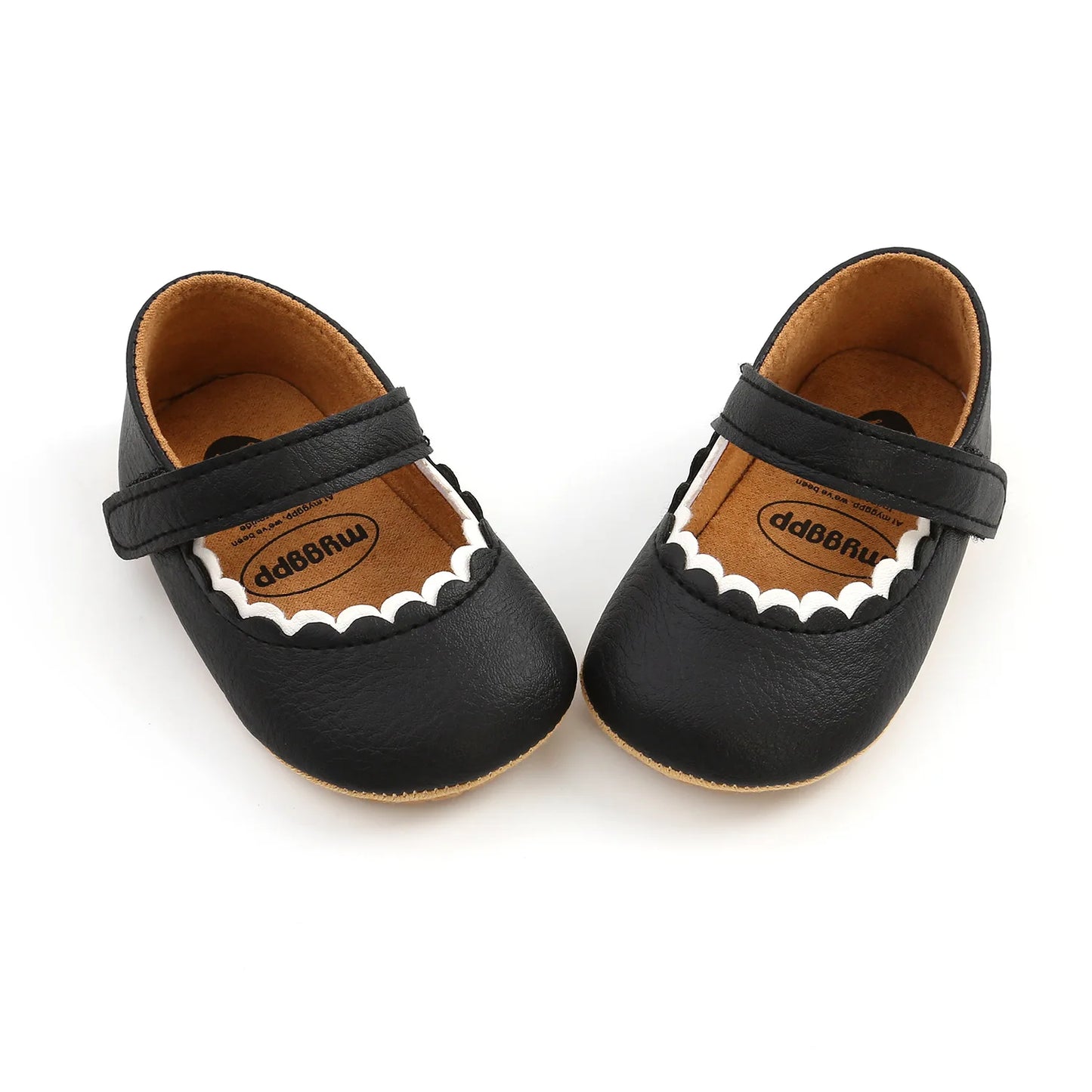 Meckior Baby Girl Shoes Leather Rubber Sole Anti-slip Toddler First Walkers Infant Crib Shoes Newborn Girl New Baby Shoes