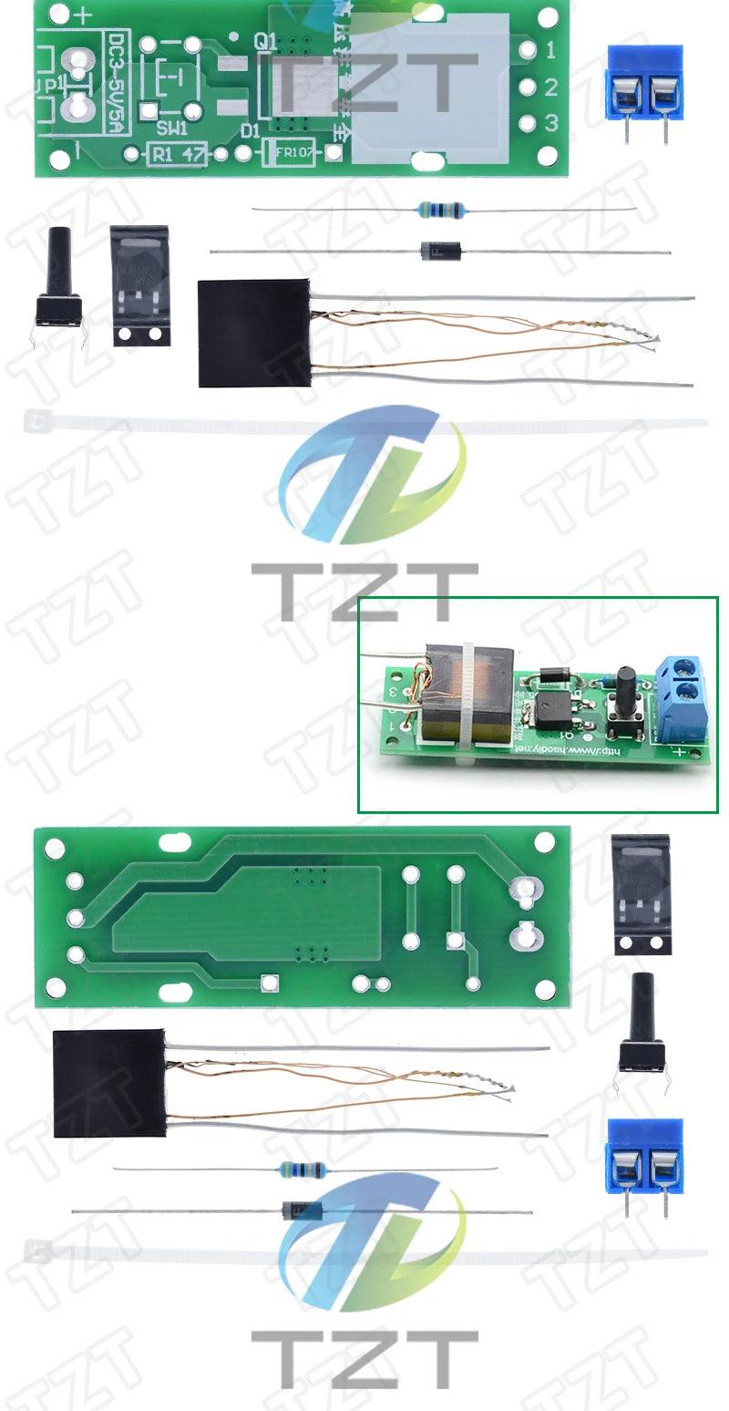 DC3-5V DIY Kit High Voltage Generator Arc Igniter Lighter Kit for DIY Electronic Production Suite - E-line.com