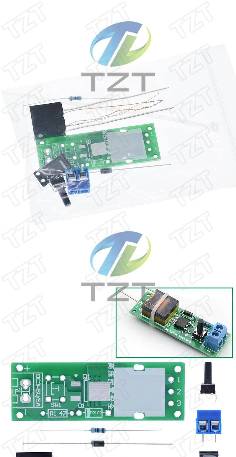 DC3-5V DIY Kit High Voltage Generator Arc Igniter Lighter Kit for DIY Electronic Production Suite - E-line.com