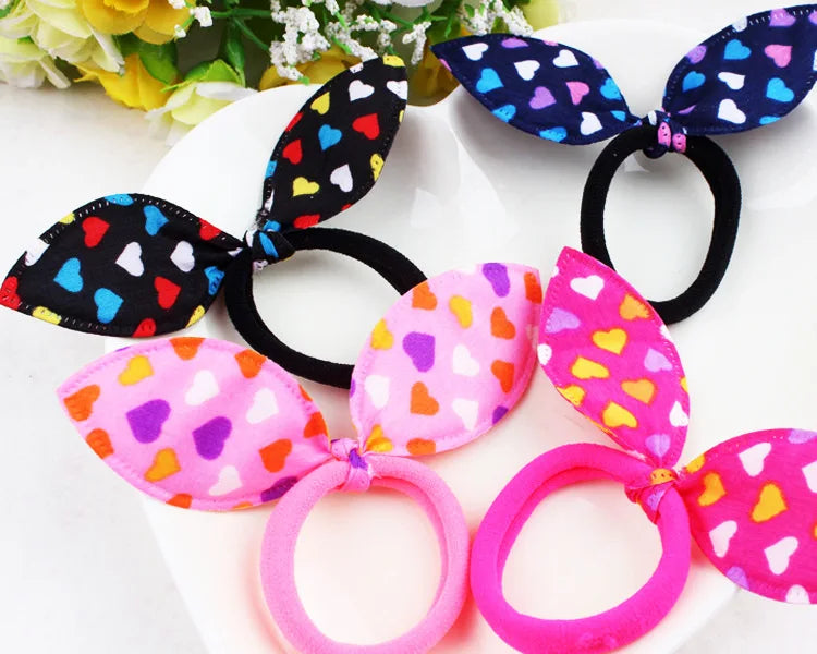 1 Pc Ears Children Towels Hair Ropes Rabbit Ears Hair Rings Rubber Bands Headband