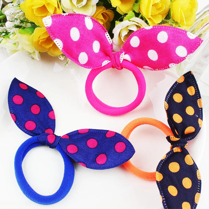1 Pc Ears Children Towels Hair Ropes Rabbit Ears Hair Rings Rubber Bands Headband