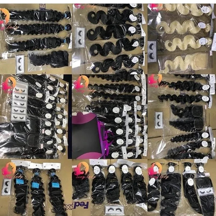 100% Raw Cuticle Aligned Human Hair Bone Straight Large Stock Top Quality Virgin Hair 100% Natural Wave Loose Deep Wave
