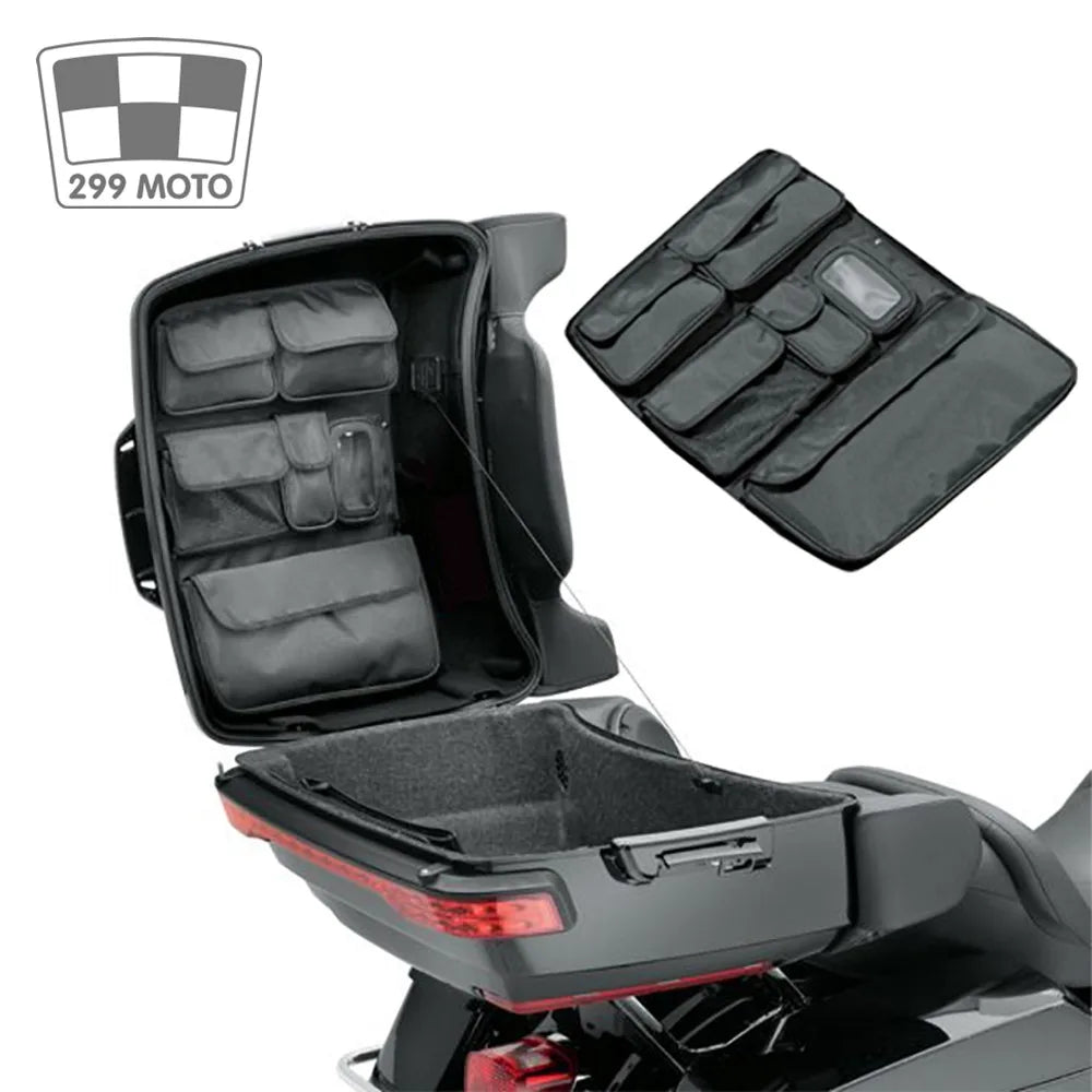 Black Tour Pak Motorcycle Organizer Lid Storage Bag For Harley Touring Street GLIDE FLHX Road King FLHR 2014-2022 2021 2020 2019