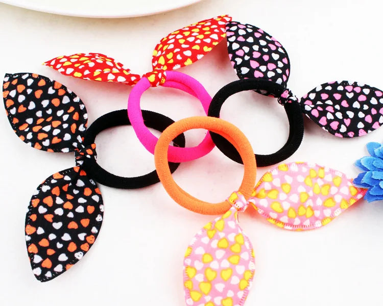 1 Pc Ears Children Towels Hair Ropes Rabbit Ears Hair Rings Rubber Bands Headband