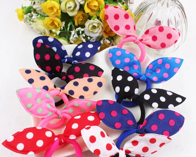 1 Pc Ears Children Towels Hair Ropes Rabbit Ears Hair Rings Rubber Bands Headband
