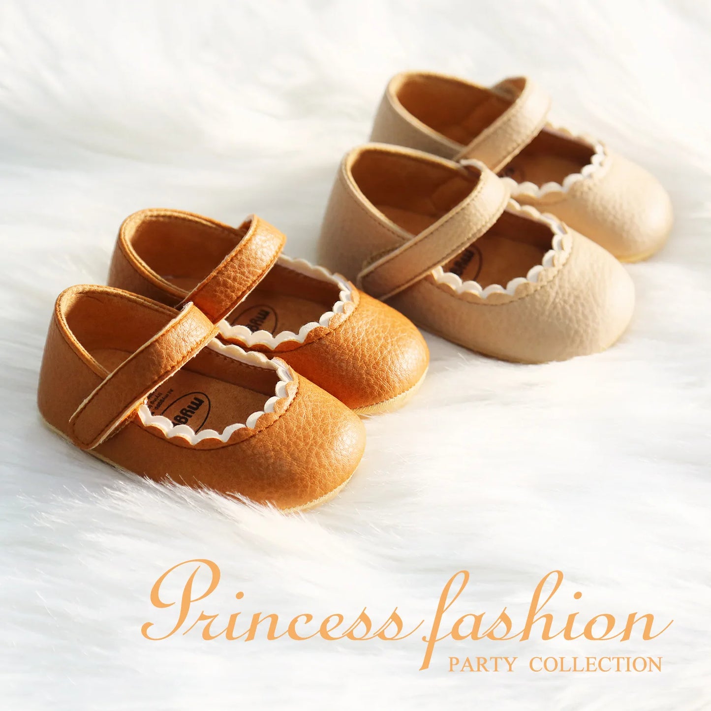 Meckior Baby Girl Shoes Leather Rubber Sole Anti-slip Toddler First Walkers Infant Crib Shoes Newborn Girl New Baby Shoes