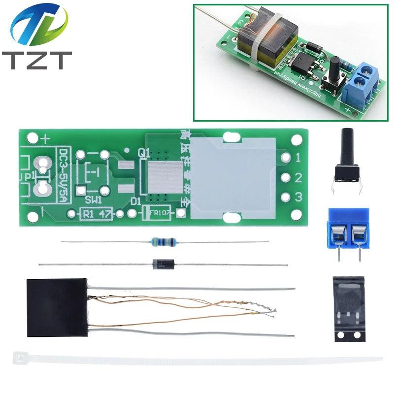 DC3-5V DIY Kit High Voltage Generator Arc Igniter Lighter Kit for DIY Electronic Production Suite - E-line.com