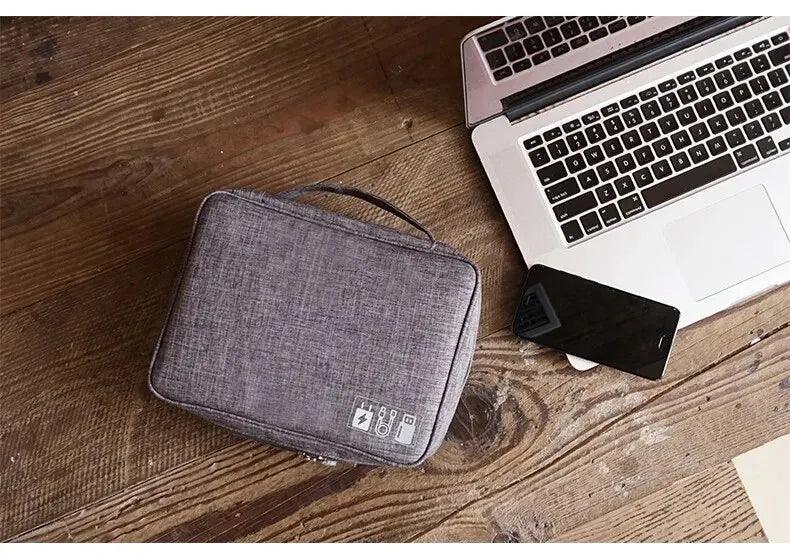 Cable Storage Bag Waterproof Digital Electronic Organizer Portable USB Data Line Charger Plug Storage Bag Travel Cable Organizer - E-line.com