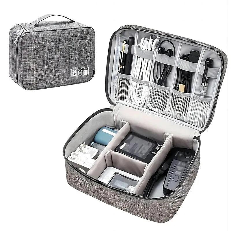 Cable Storage Bag Waterproof Digital Electronic Organizer Portable USB Data Line Charger Plug Storage Bag Travel Cable Organizer - E-line.com