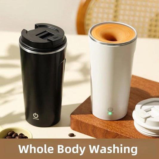 Electric Magnetic Automatic Mixing Cup USB Rechargeable Household Waterproof Bottle 400ML Milk Coffee Blender Self Mixing Mug - E-line.com