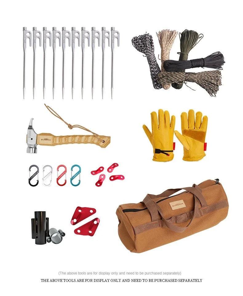 Cylinder Handheld Storage Bag Large Capacity Thickened Camping Tent Peg Bag Sundries Storage Bag Tool Bag - E-line.com