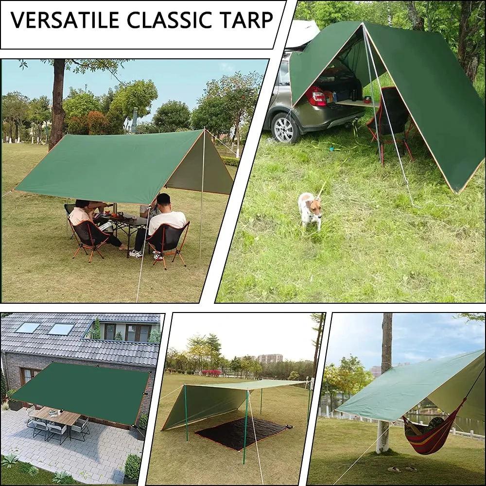 Camping Tarp Waterproof Tent Tourist Awning Shade Garden Canopy Beach Sunshade Outdoor Ultralight Sun Shelter - E-line.com