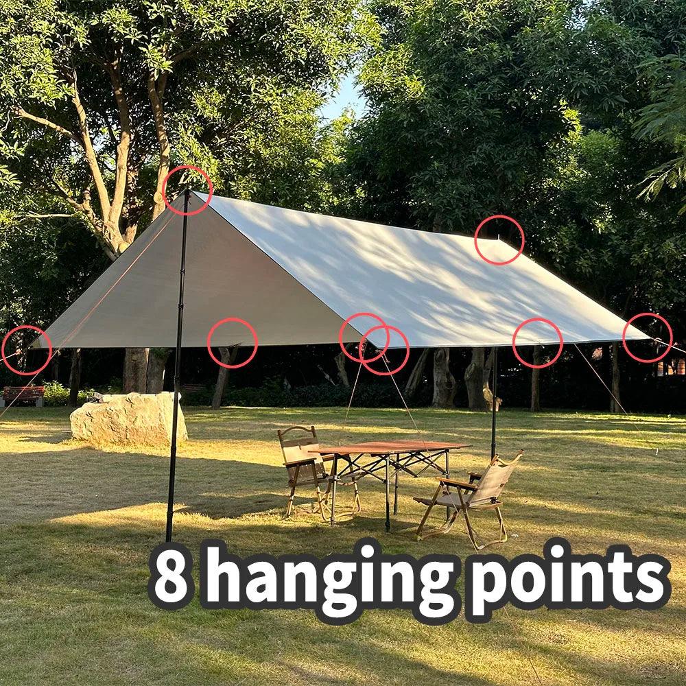 Camping Tarp Waterproof Tent Tourist Awning Shade Garden Canopy Beach Sunshade Outdoor Ultralight Sun Shelter - E-line.com
