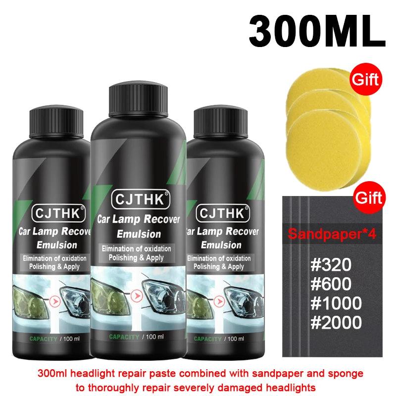 Car Headlight Restoration Polishing Kits Headlamp Scratch Remover Repair Cleaning Paste Remove Oxidation Headlight Polish Liquid - E-line.com