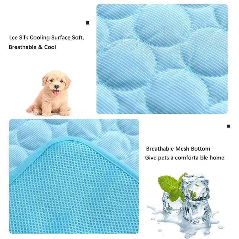 Dog Cooling Mat Summer Pad Pet Mat Bed for Dogs Cat Blanket Sofa Breathable Summer Washable Pet Supplies Accessories - E-line.com