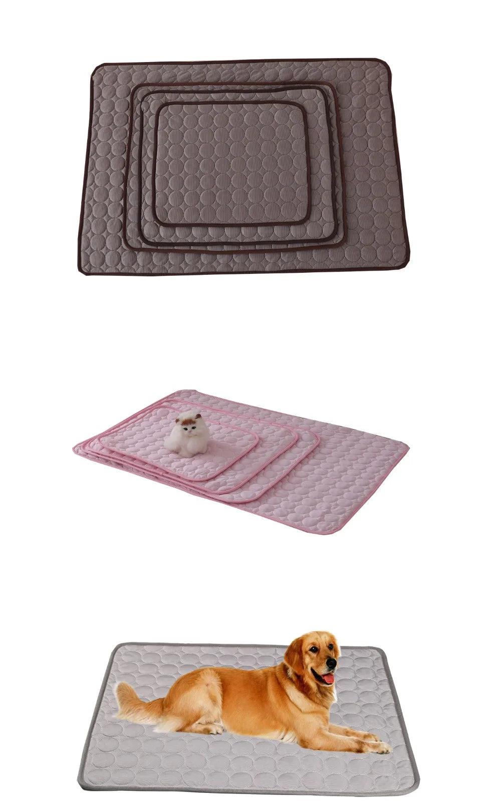 Dog Cooling Mat Summer Pet Cold Bed Extra Large For Small Big Dogs Pet Accessories Cat Durable Blanket Sofa Cat Ice Pad Blanket - E-line.com