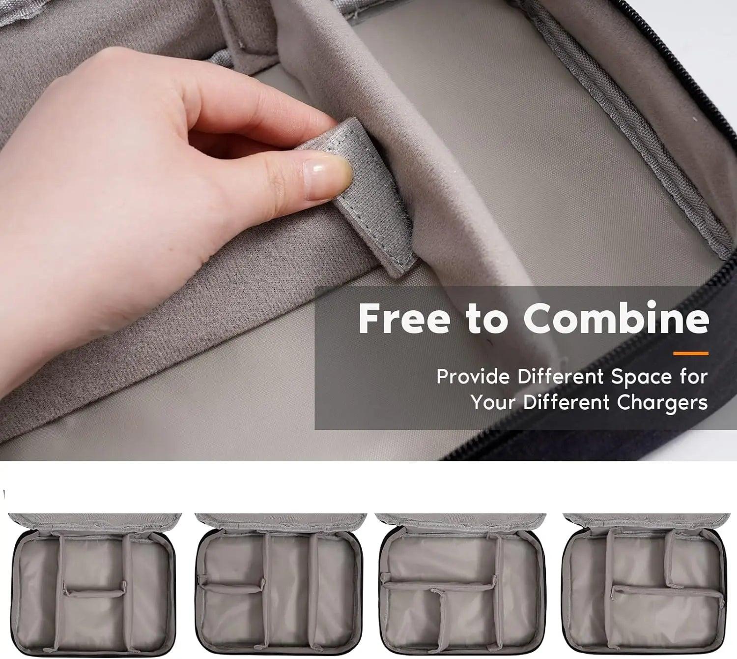 Cable Storage Bag Waterproof Digital Electronic Organizer Portable USB Data Line Charger Plug Storage Bag Travel Cable Organizer - E-line.com