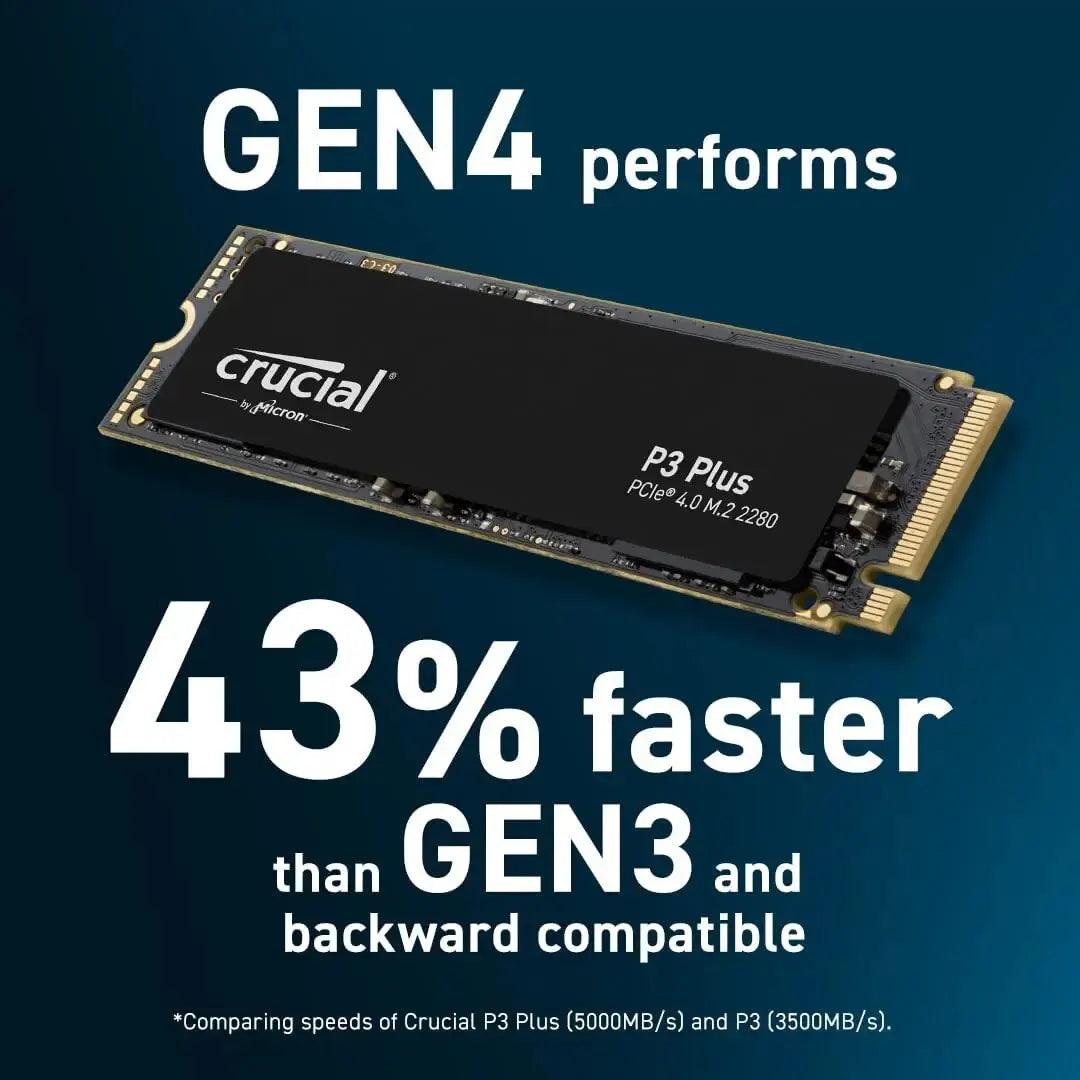 Crucial P3 Plus 2TB 1TB 500GB PCIe Gen4 3D NAND NVMe M.2 2280 SSD, up to 5000MB/s  Solid State Drive Disk(OEM Package)