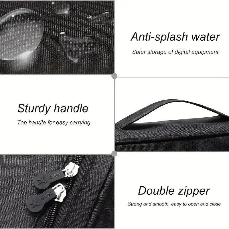 Cable Storage Bag Waterproof Digital Electronic Organizer Portable USB Data Line Charger Plug Storage Bag Travel Cable Organizer - E-line.com