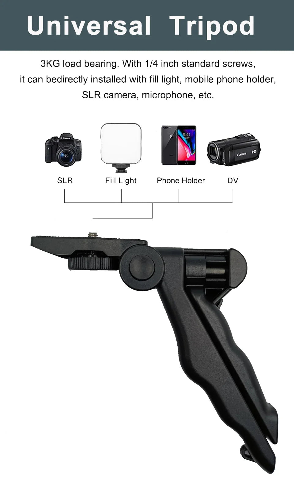 Clearance_Smartphone Vlogging Kit With Tripod Phone Holder Mini Microphone LED Fill Light Starter For TikTok Live Stream Video Y