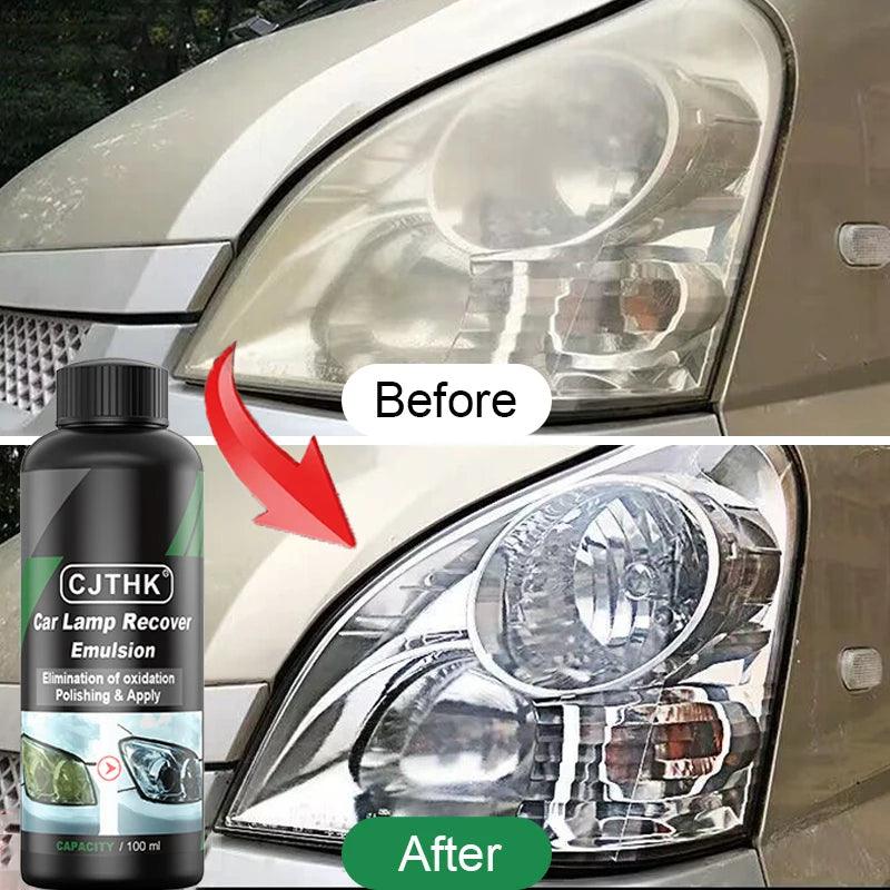 Car Headlight Restoration Polishing Kits Headlamp Scratch Remover Repair Cleaning Paste Remove Oxidation Headlight Polish Liquid - E-line.com