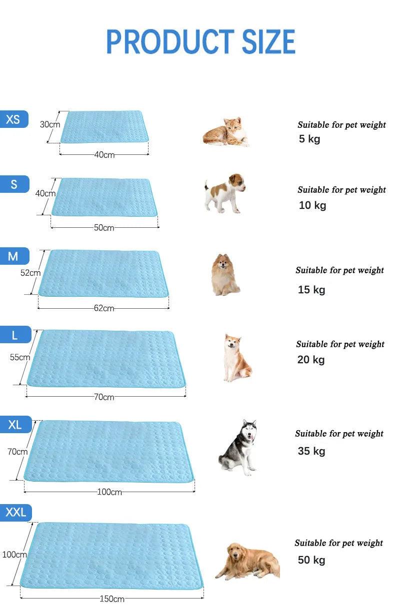 Dog Cooling Mat Summer Pad Pet Mat Bed for Dogs Cat Blanket Sofa Breathable Summer Washable Pet Supplies Accessories - E-line.com