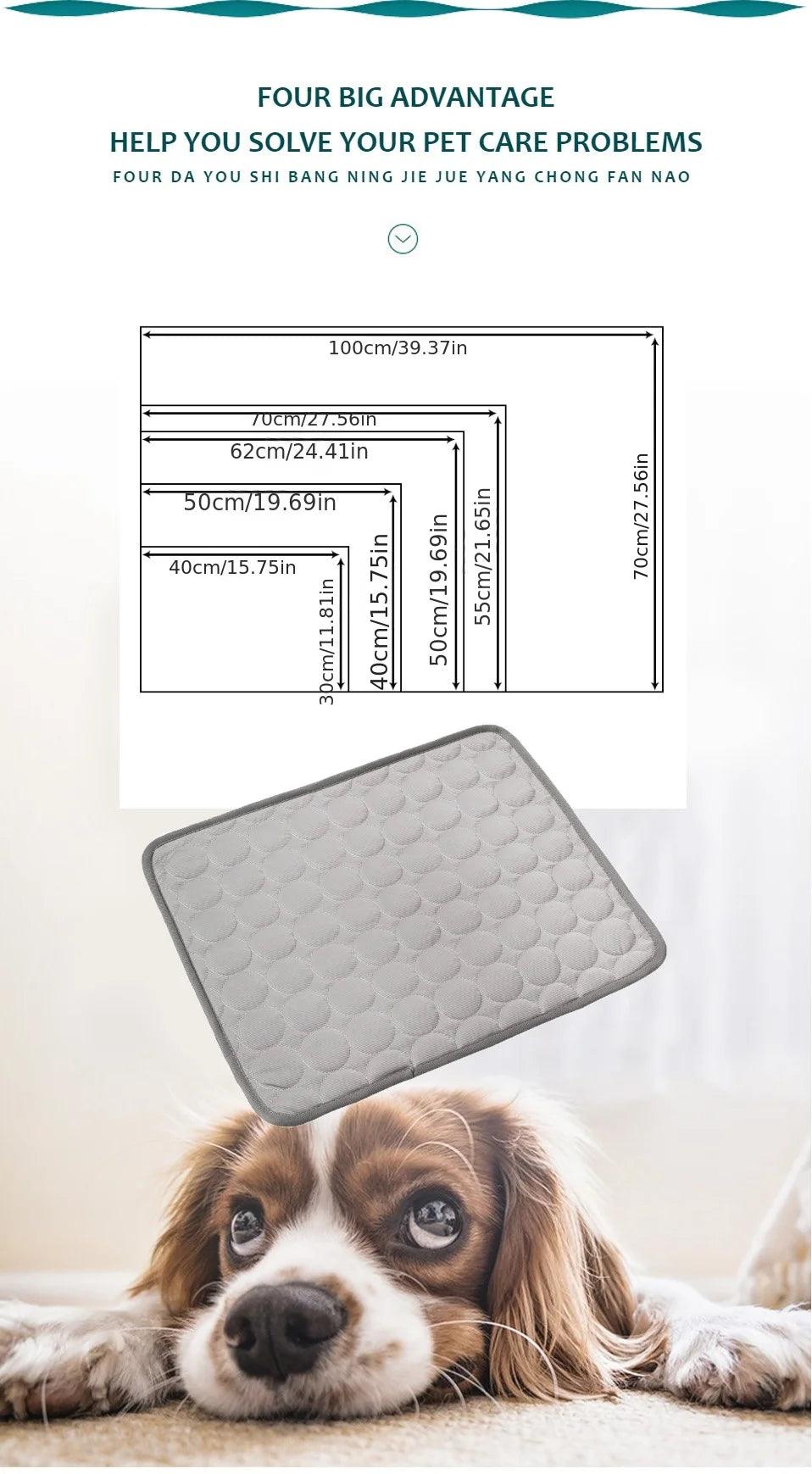 Dog Cooling Mat Summer Pet Cold Bed Extra Large For Small Big Dogs Pet Accessories Cat Durable Blanket Sofa Cat Ice Pad Blanket - E-line.com