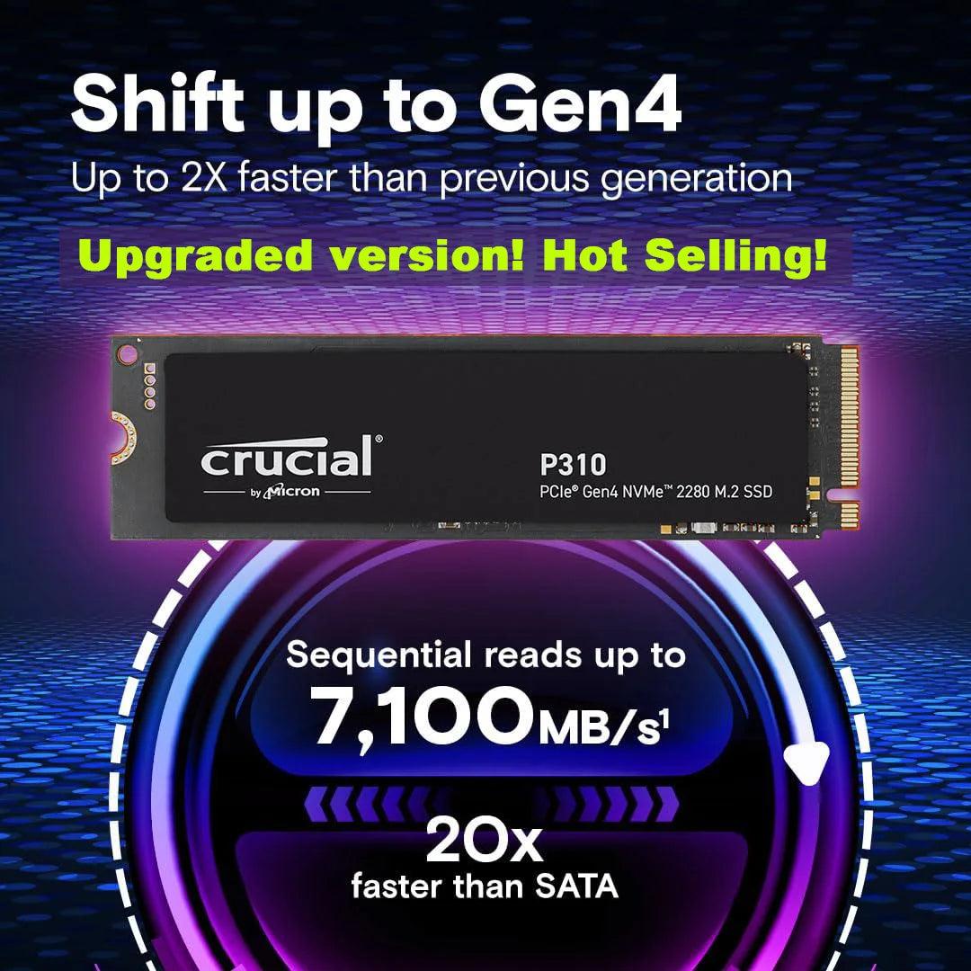 Crucial P3 Plus 2TB 1TB 500GB PCIe Gen4 3D NAND NVMe M.2 2280 SSD, up to 5000MB/s  Solid State Drive Disk(OEM Package)