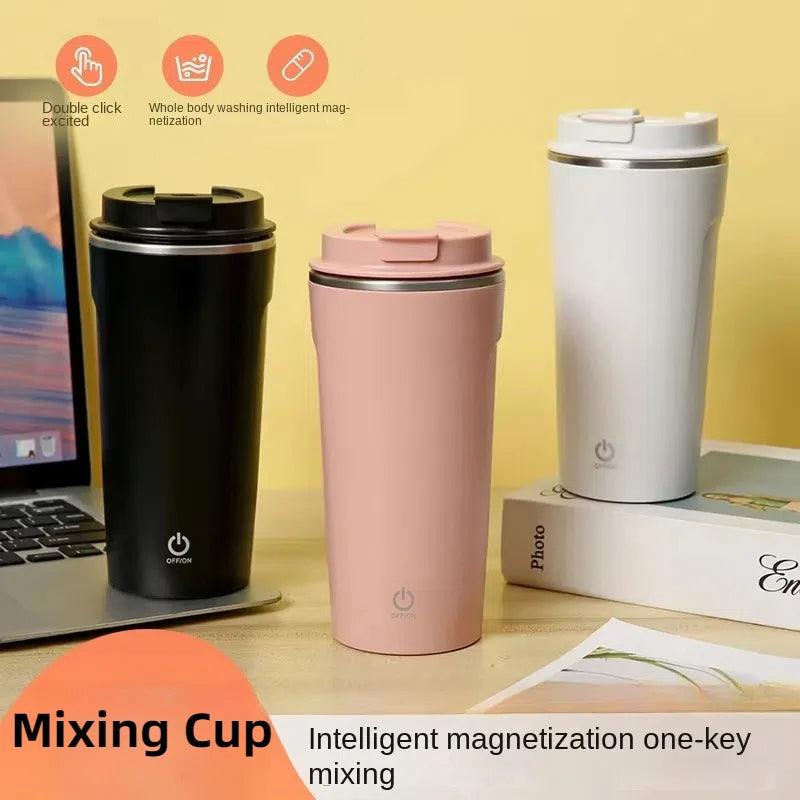 Electric Magnetic Automatic Mixing Cup USB Rechargeable Household Waterproof Bottle 400ML Milk Coffee Blender Self Mixing Mug - E-line.com