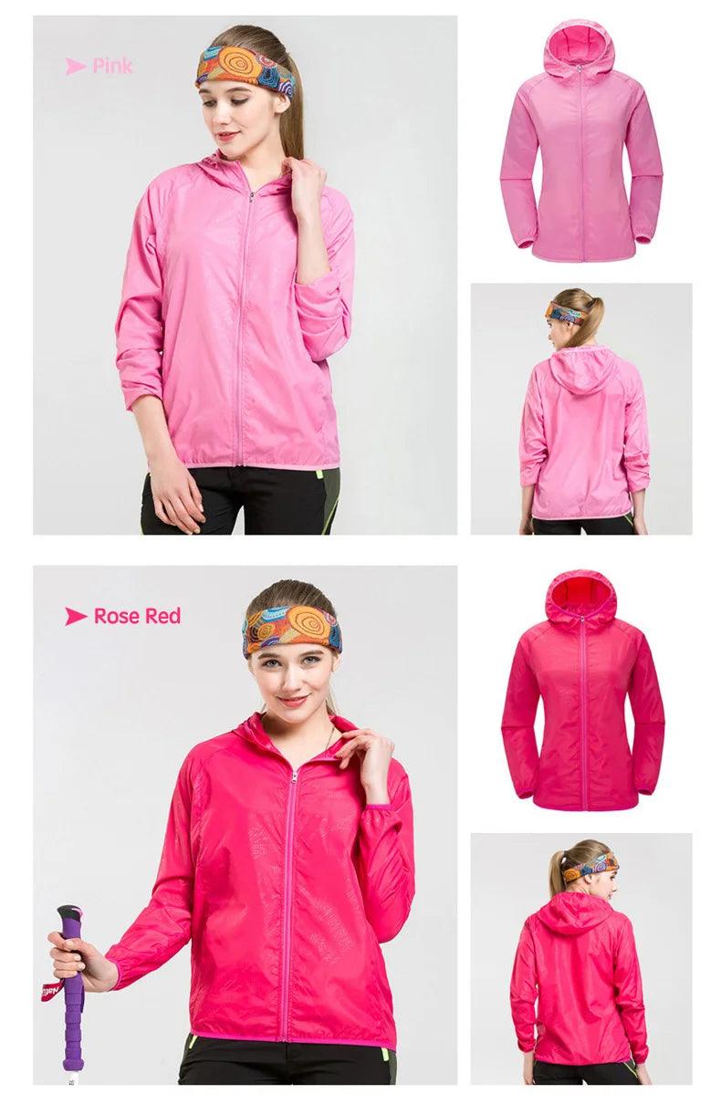 Camping Waterproof Jacket Men Women Windbreaker Men Raincoat Rain Jacket Men Waterproof Hiking Climbing Clothes Sun Protection - E-line.com
