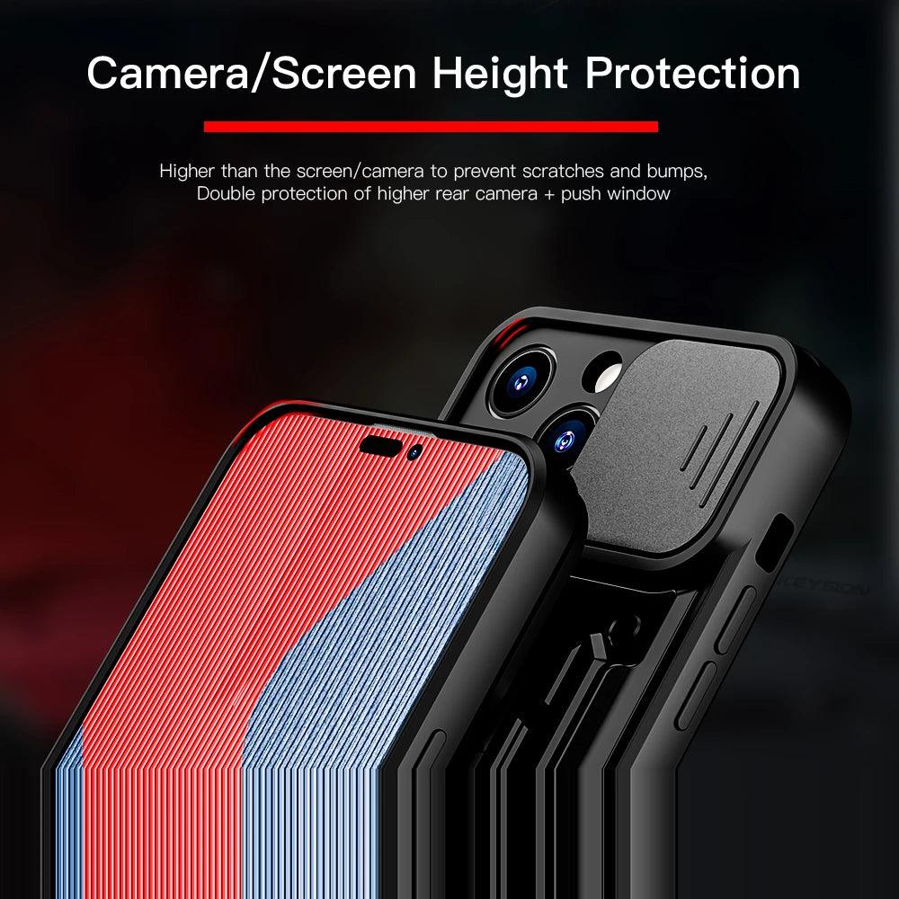 Peatkop Shockproof Case for iPhone 14 Pro Max 14Plus SE 2022 Card Bag Camera Protection Ring Phone Cover for iPhone 11 12 13 Pro - E-line.com