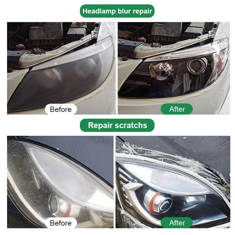 Car Headlight Restoration Polishing Kits Headlamp Scratch Remover Repair Cleaning Paste Remove Oxidation Headlight Polish Liquid - E-line.com