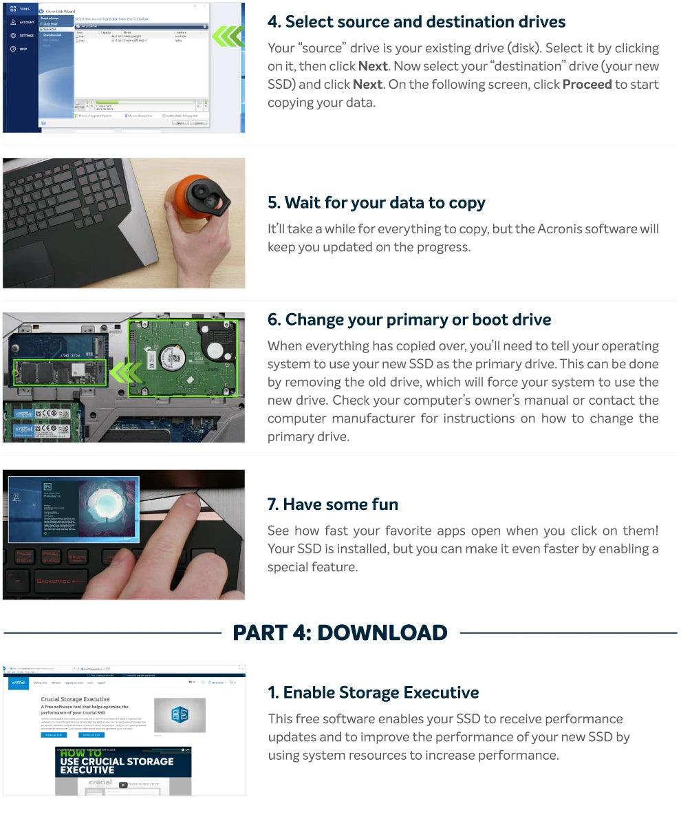 Crucial P3 Plus 2TB 1TB 500GB PCIe Gen4 3D NAND NVMe M.2 2280 SSD, up to 5000MB/s  Solid State Drive Disk(OEM Package)